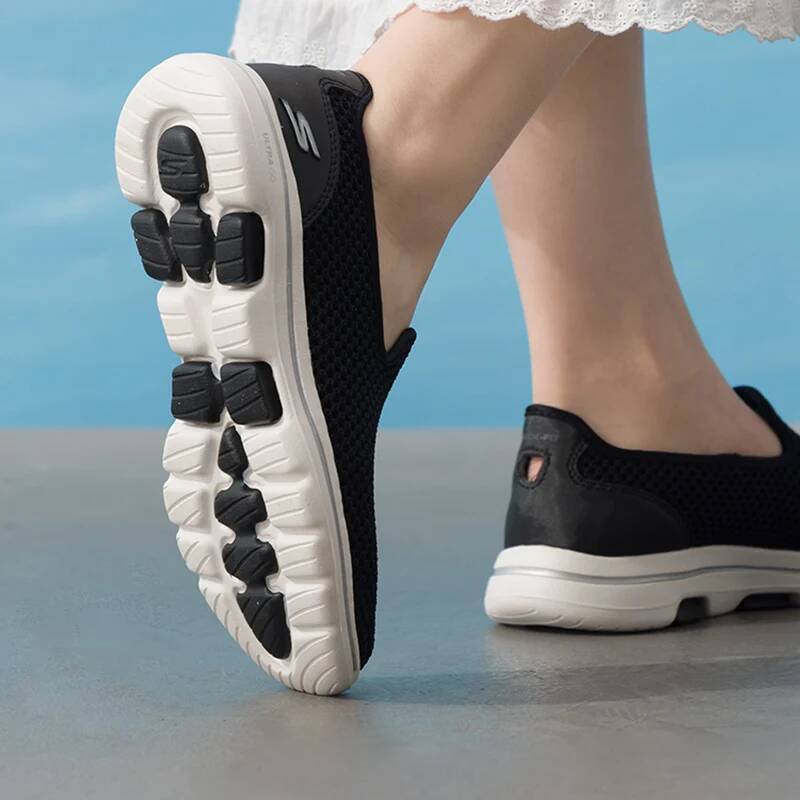 Women Shoes Skechers - Skechers 124163-Bkw Scarpe da Donna Go