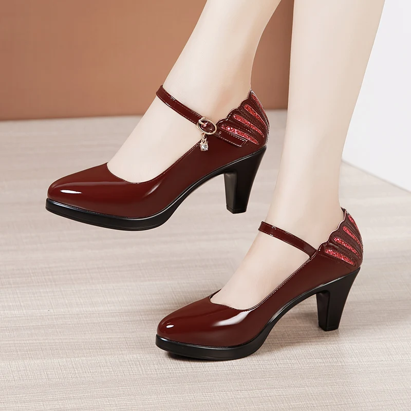 Women'S Shoes For Fall - Scarpe con Tacco Alto a Blocco